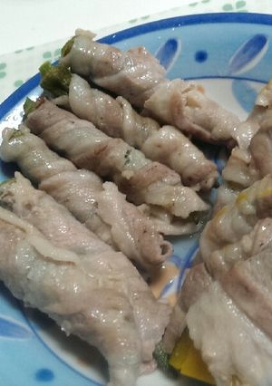かぼちゃとオクラの肉巻き蒸し☆-レシピのメイン写真