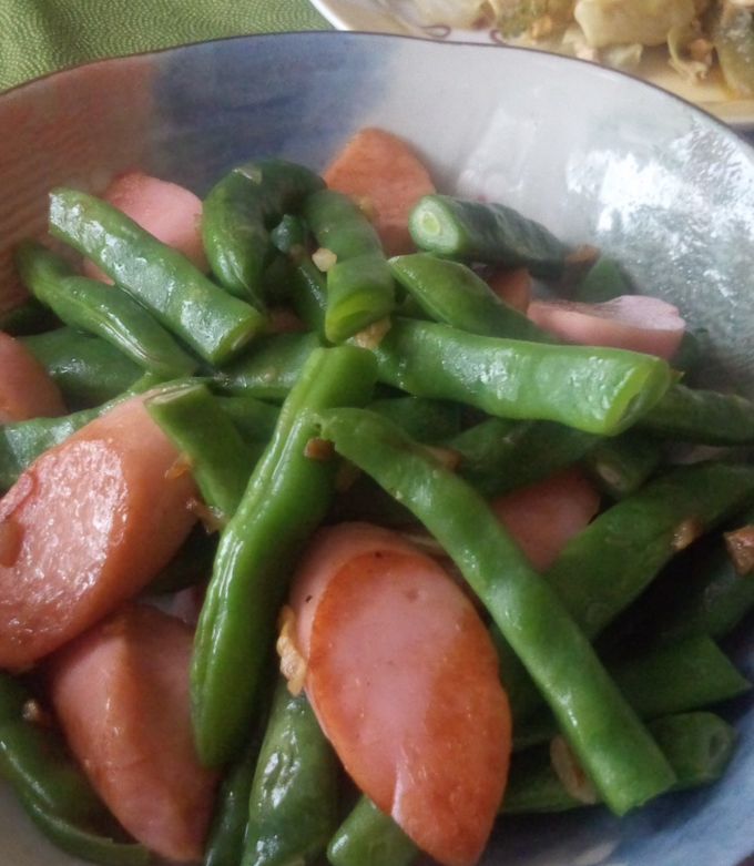 いんげんと魚肉ソーセージのガリバタ醤油☆-レシピのメイン写真