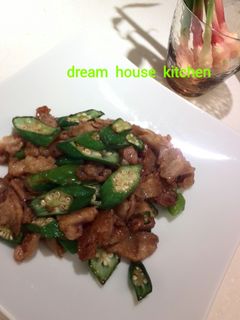夏野菜で★豚肉とオクラのオイスター炒め-レシピのメイン写真