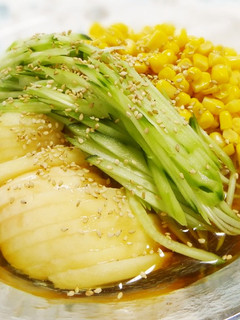 桃で冷やし中華♡-レシピのメイン写真