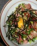 ビン長マグロでなんちゃってユッケ