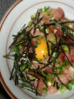ビン長マグロでなんちゃってユッケ-レシピのメイン写真