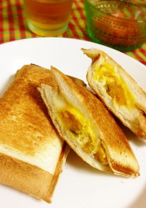 ファミコレ★カボチャサラダのホットサンド-レシピのメイン写真