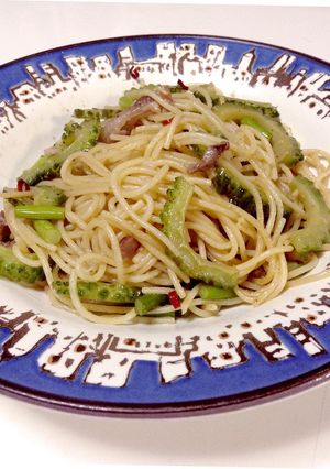 焼きパスタ-和風ゴーヤ−-レシピのメイン写真