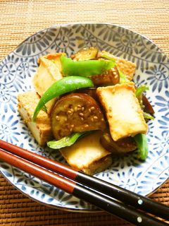 ☺簡単♪厚揚げと茄子とピーマンの味噌炒め-レシピのメイン写真
