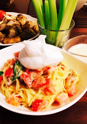 ふわっトロッネバッ！明太子の冷製パスタ-レシピのメイン写真