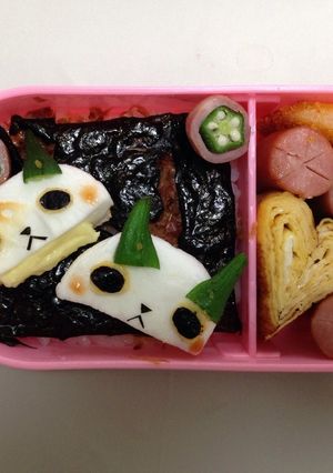 妖怪ウォッチ コマさん のり弁-レシピのメイン写真