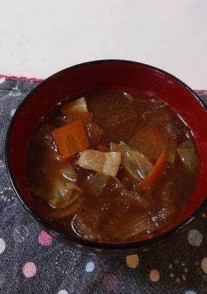 ベーコンで味噌汁！豚汁でした-レシピのメイン写真