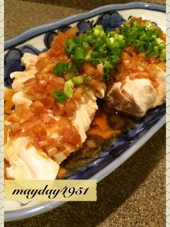 ♪やわらか蒸し鶏 香味ソース♪-レシピのメイン写真