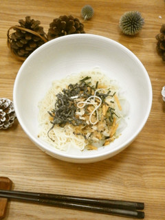 夜食グルメ★お茶漬けそうめん-レシピのメイン写真