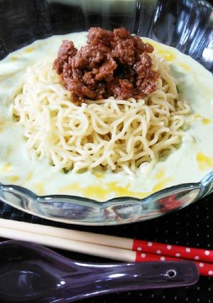 冷たい枝豆ｽｰﾌﾟの担々麺-レシピのメイン写真