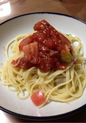 アガーでトマトジュレパスタ-レシピのメイン写真