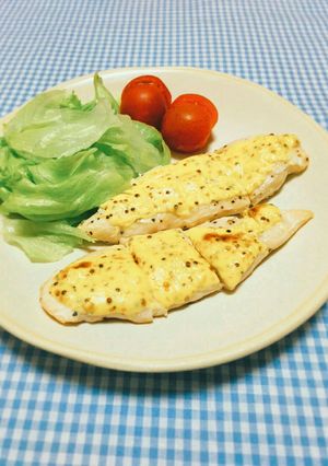 〖ヘルシー＊鶏ささみの粒マスマヨ焼き〗-レシピのメイン写真