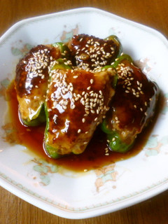 肉詰めピーマンの甘酢あん♪-レシピのメイン写真