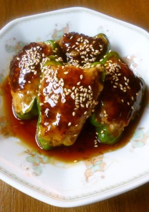肉詰めピーマンの甘酢あん♪-レシピのメイン写真