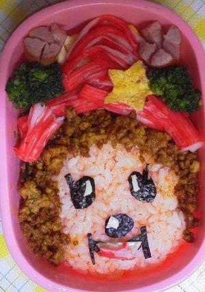 楽しく美味しいモンチッチのお弁当-レシピのメイン写真