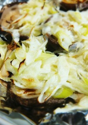 椎茸のネギマヨ トースター焼き つまみ-レシピのメイン写真