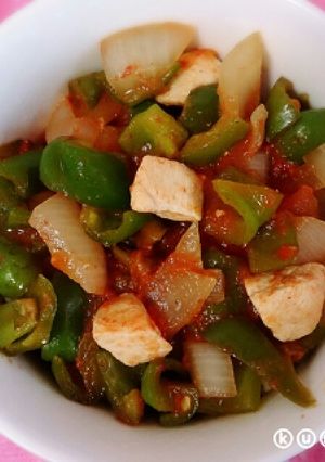 トマトと鶏胸身の丼-レシピのメイン写真