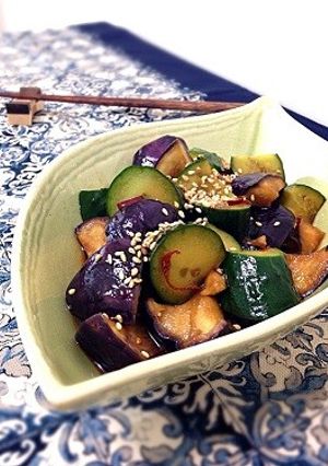 茄子とキュウリのピリ辛ぽん酢漬け-レシピのメイン写真