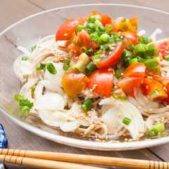 暑い日にはトマトサラダ蕎麦-レシピのメイン写真