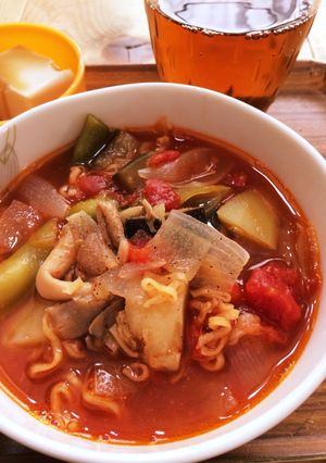 ラタトゥイユアレンジ トマトラーメン-レシピのメイン写真