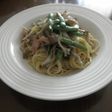インゲンとハムのクリームスパ
