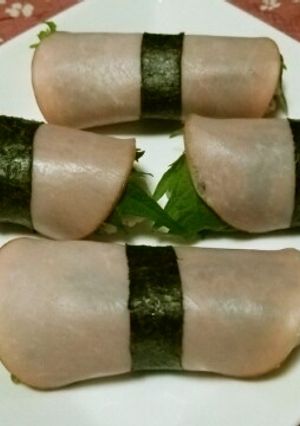 ハムの細巻き寿司-レシピのメイン写真