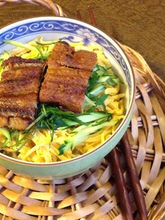 錦糸卵の鰻丼-レシピのメイン写真