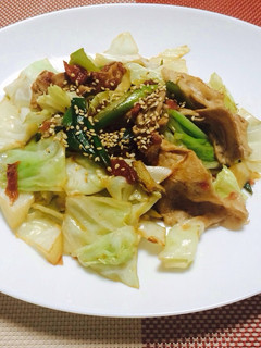 梅肉でさっぱり◎野菜と豚肉の和風炒め-レシピのメイン写真