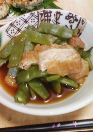 【スピード副菜】いんげんと小揚げの煮物-レシピのメイン写真