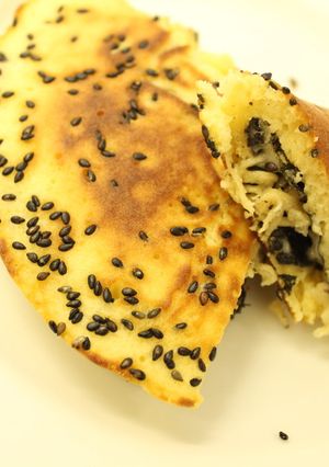 チーズと海苔の和風パンケーキ-レシピのメイン写真