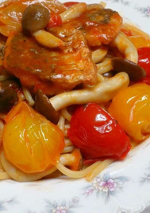☆鯵ときのこの夏野菜パスタ☆-レシピのメイン写真