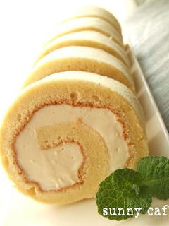 メープルロールケーキ-レシピのメイン写真