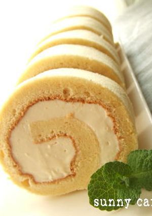 メープルロールケーキ-レシピのメイン写真