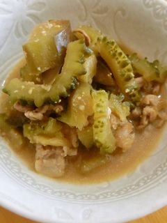 ■ゴーヤとナスのとろとろ甘味噌煮込み■-レシピのメイン写真