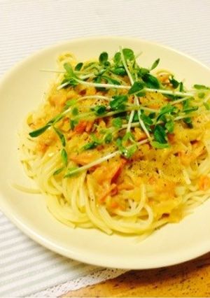 蟹味噌トマトクリームパスタ-レシピのメイン写真