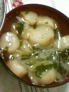 麩と長ネギと紫蘇の吸い物-レシピのメイン写真