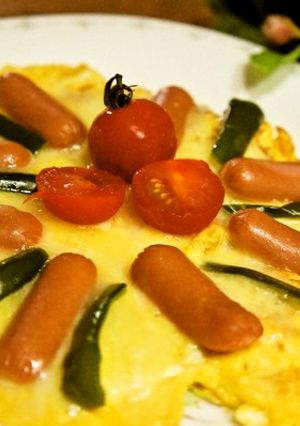 子供も作れる！ピザの用なオープンオムレツ-レシピのメイン写真