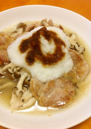 豚バラブロックとしめじの餡掛け大根下ろし-レシピのメイン写真