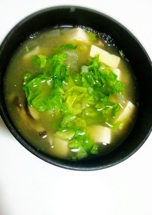 2つの食感!白菜のみそ汁-レシピのメイン写真