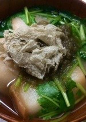 お麩と三つ葉のお吸いもの-レシピのメイン写真