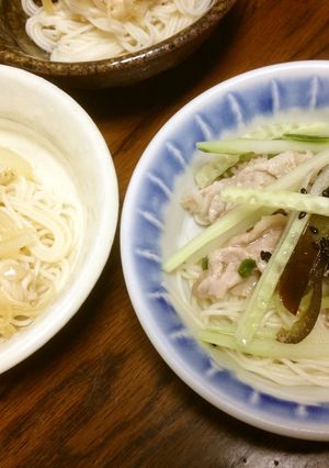 レンジで簡単そうめんのトッピング２種-レシピのメイン写真