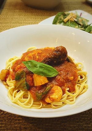 シーフードアラビアータ　怒りん坊のパスタ-レシピのメイン写真