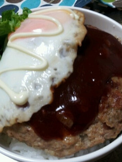 簡単!ボリューム満点ロコモコ丼-レシピのメイン写真