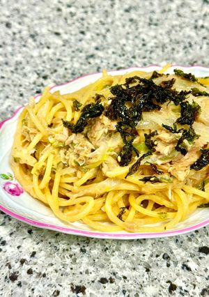 ツナとネギの和風パスタ-レシピのメイン写真