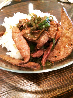 豚レバーとハツのピーマン炒め-レシピのメイン写真