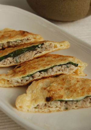 餃子の餡入りきつね焼き-レシピのメイン写真