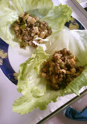 たけのこ 椎茸 ひき肉のレタス包み-レシピのメイン写真