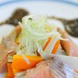 鮭とお野菜の蒸し物✤すりごまソースで