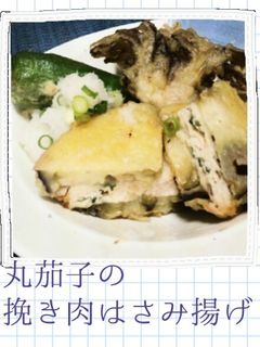 丸茄子の挽き肉はさみ揚げ-レシピのメイン写真